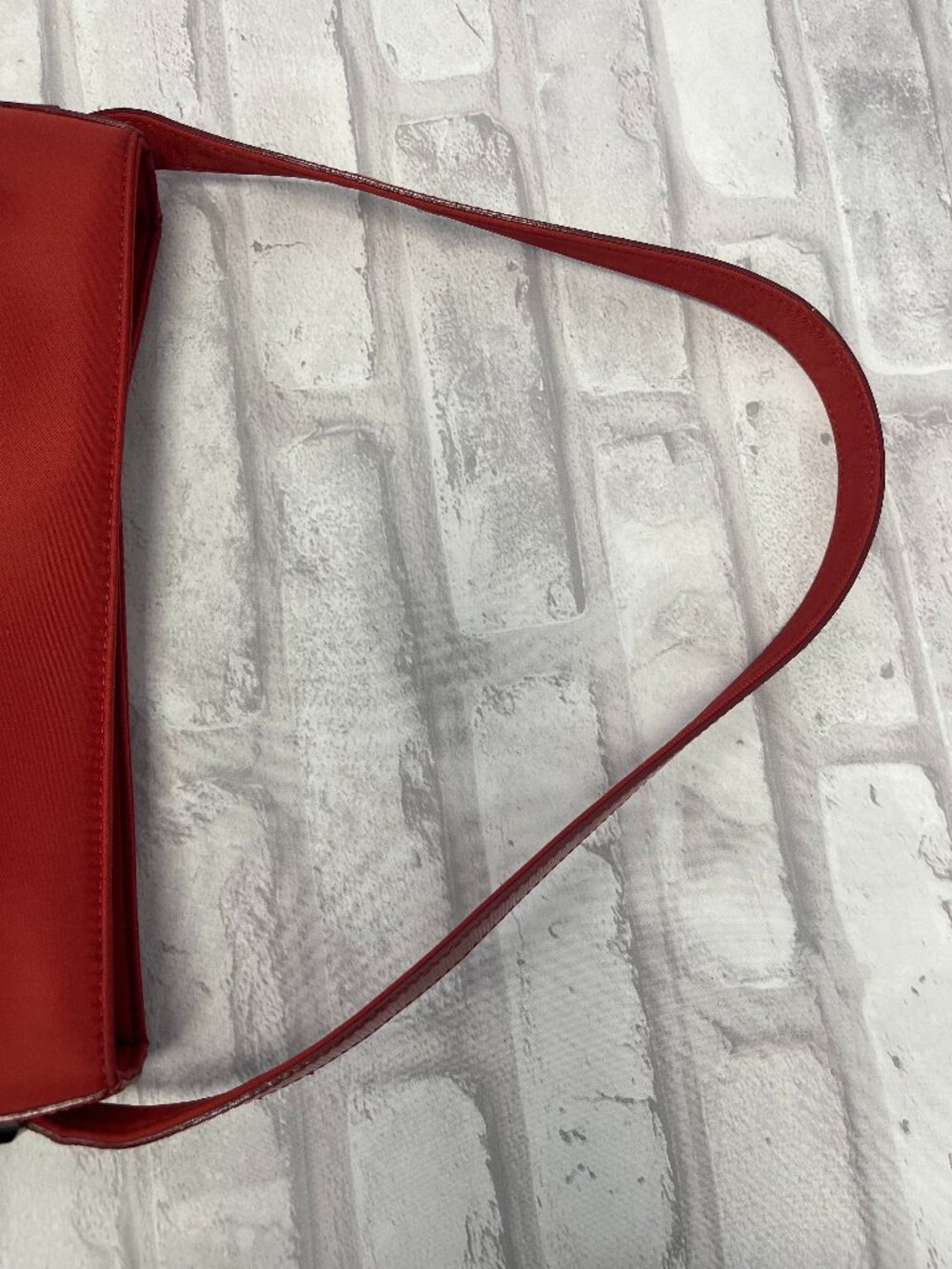 Givenchy Vintage Nylon Shoulder Bag w/ Leather Trim in Red - Preowned - Picture 11 of 15